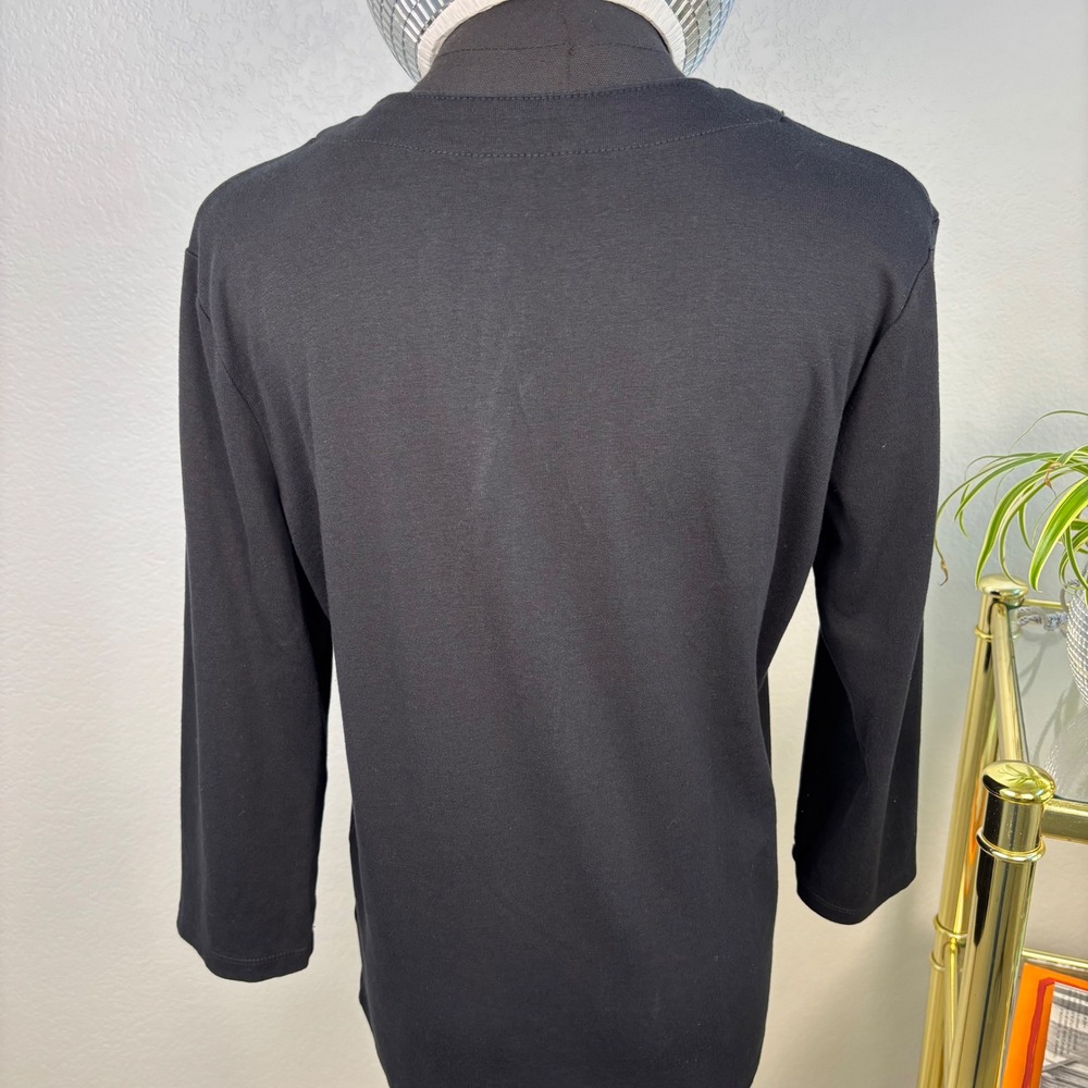 JONES NEW YORK SPORT Black Long Sleeve V-Neck Tunic Top Women's‎ Size L - Picture 11 of 11